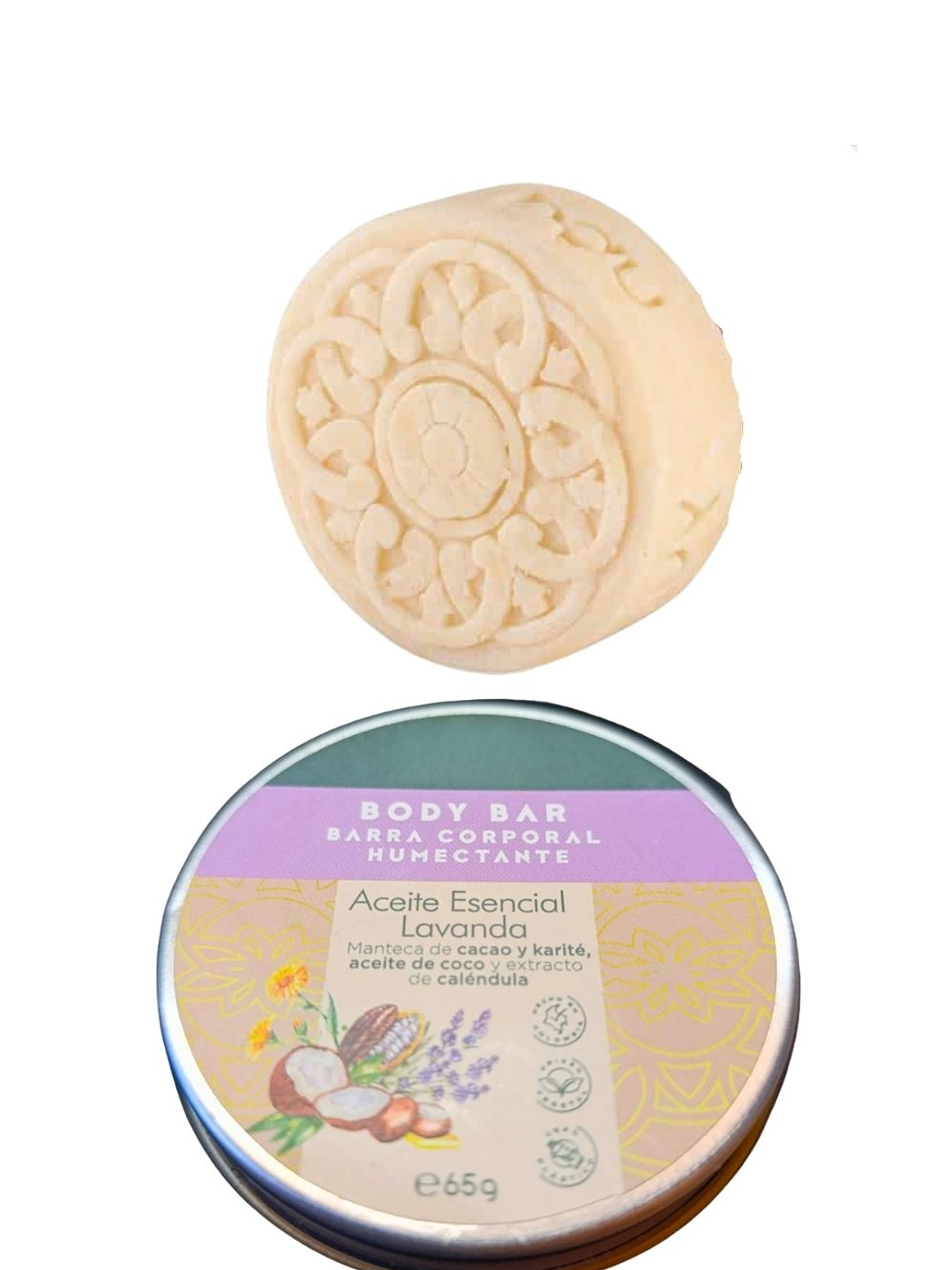 Barra Humectante Natural de Lavanda 65g | Hidratación Profunda, Relajante y Vegana | Libre de Químicos 1