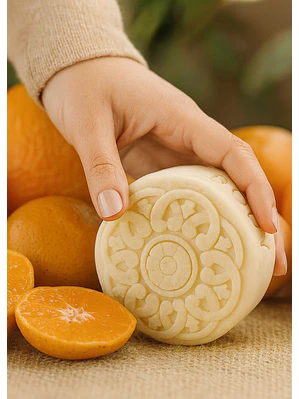 Barra Humectante Natural de Naranja y Mandarina 65g | Hidratación, Tonificación y Bienestar Emocional | Vegana y Libre de Químicos