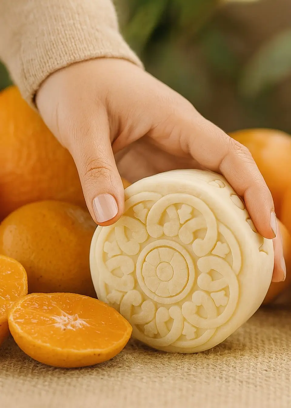 Barra Humectante Natural de Naranja y Mandarina 65g | Hidratación, Tonificación y Bienestar Emocional | Vegana y Libre de Químicos 2