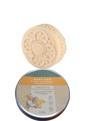 Barra Humectante Natural de Naranja y Mandarina 65g | Hidratación, Tonificación y Bienestar Emocional | Vegana y Libre de Químicos