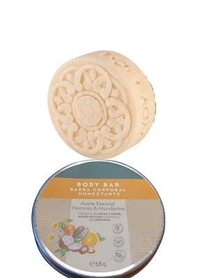 Barra Humectante Natural de Naranja y Mandarina 65g | Hidratación, Tonificación y Bienestar Emocional | Vegana y Libre de Químicos