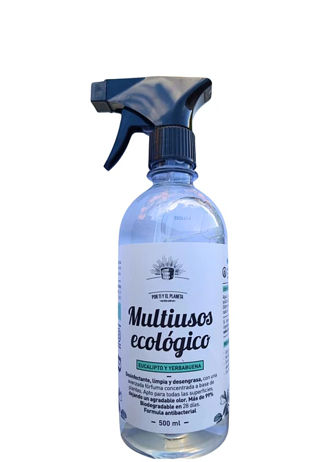 Limpiador Multiusos Eucalipto Ecológico 500 ml | Desengrasante y Desinfectante Natural Antibacterial | 99% Biodegradable | Libre de Químicos Tóxicos