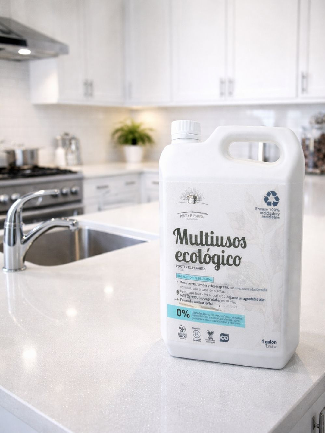 Limpiador Multiusos Eucalipto Ecológico 1 Galón (3,785 L) | Mayor Ahorro y Rendimiento | Desengrasante y Desinfectante Natural Antibacterial | 99% Biodegradable | Libre de Químicos Tóxicos 2
