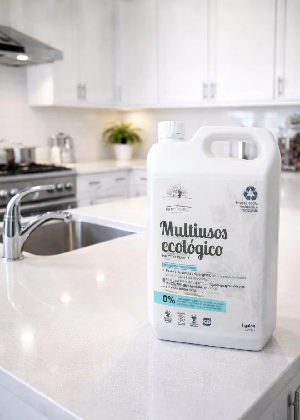 Limpiador Multiusos Eucalipto Ecológico 1 Galón (3,785 L) | Mayor Ahorro y Rendimiento | Desengrasante y Desinfectante Natural Antibacterial | 99% Biodegradable | Libre de Químicos Tóxicos 2