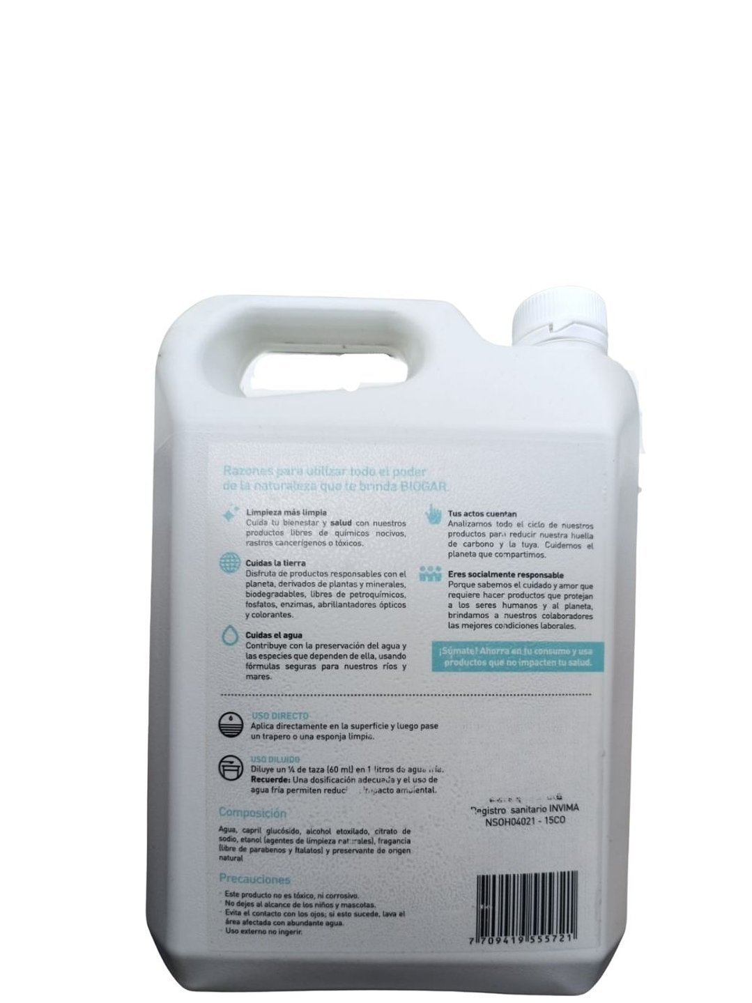 Limpiador Multiusos Eucalipto Ecológico 1 Galón (3,785 L) | Mayor Ahorro y Rendimiento | Desengrasante y Desinfectante Natural Antibacterial | 99% Biodegradable | Libre de Químicos Tóxicos 3