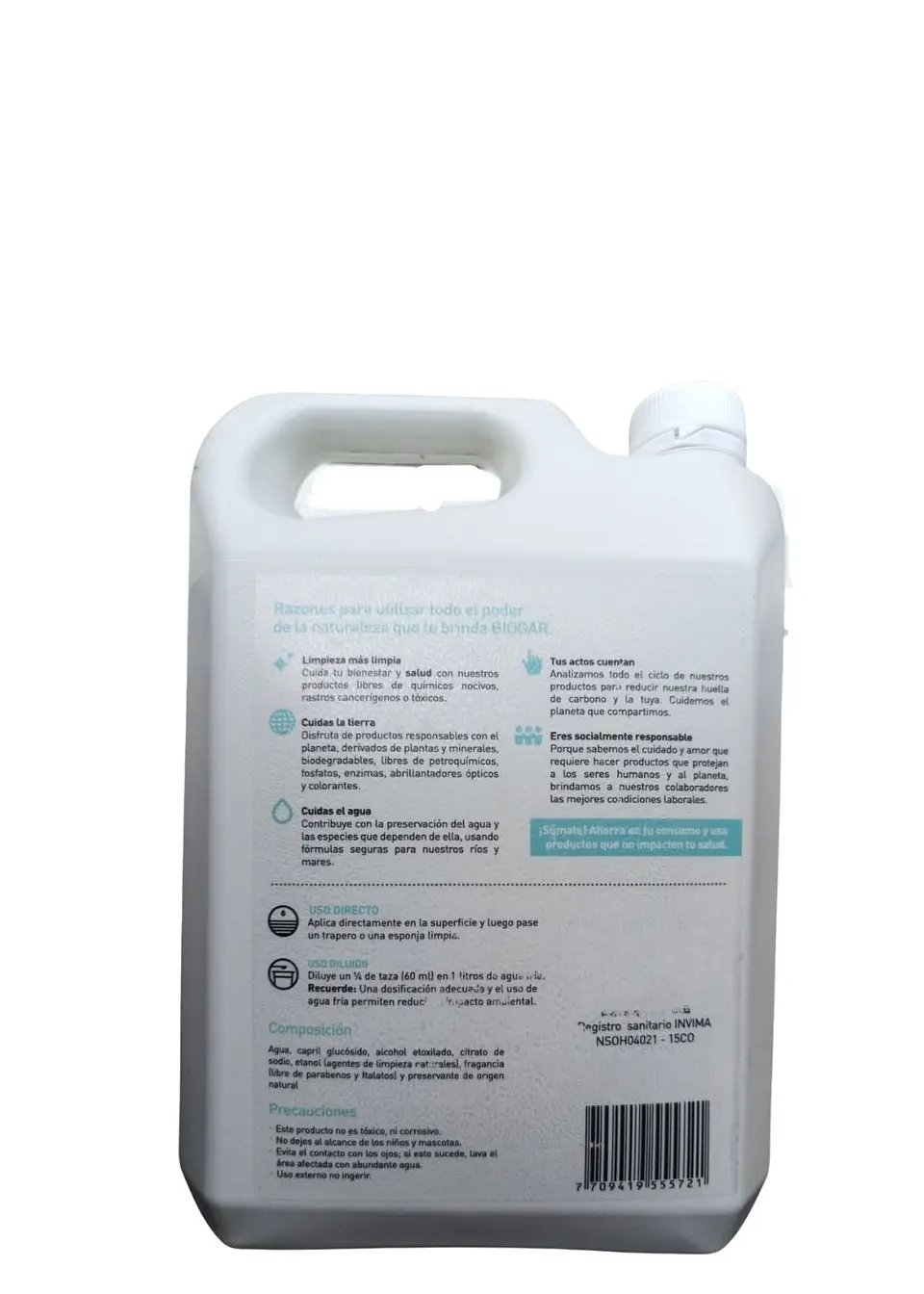 Limpiador Multiusos Eucalipto Ecológico 1 Galón (3,785 L) | Mayor Ahorro y Rendimiento | Desengrasante y Desinfectante Natural Antibacterial | 99% Biodegradable | Libre de Químicos Tóxicos 3