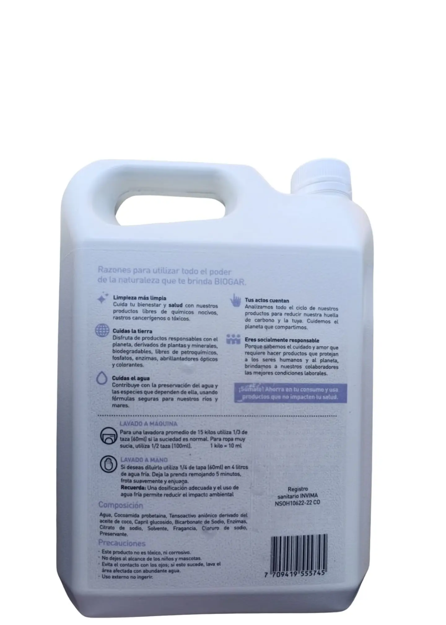 Detergente Ecológico Lavanda Silvestre 1 Galón (3,785 L) | Mayor Ahorro y Rendimiento | Biodegradable | Sin Petroquímicos ni GMO’s | Apto para Bebés y Mascotas 3