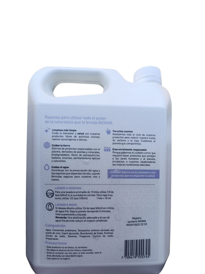 Detergente Ecológico Lavanda Silvestre 1 Galón (3,785 L) | Mayor Ahorro y Rendimiento | Biodegradable | Sin Petroquímicos ni GMO’s | Apto para Bebés y Mascotas 3