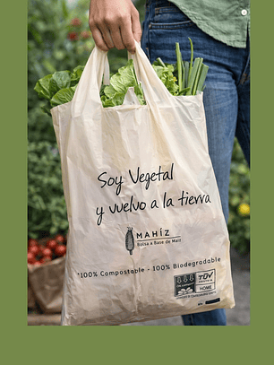 Bolsas Cargaderas de Maíz Compostables x50 | Biodegradables, Resistentes y Sin Microplásticos |Aptas para contacto indirecto con alimentos