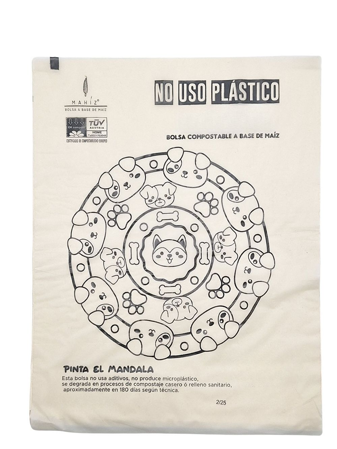 Bolsas Compostables de Maíz Pequeñas x60 (dos diseños por paquete) Recoger Desechos Mascotas -Multiusos | Coloreables, Sin Microplásticos y 100% Biodegradables | 20cm*25Ccm 3