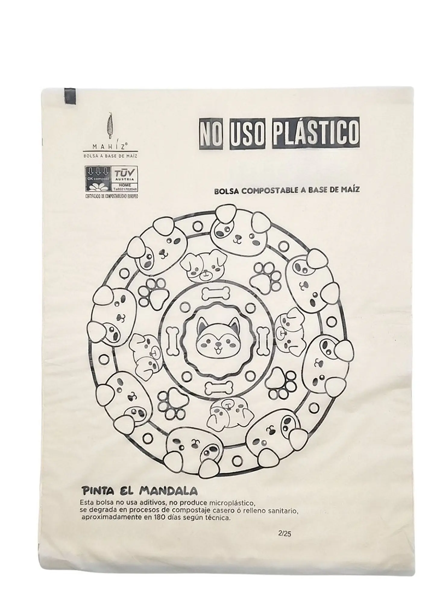 Bolsas Compostables de Maíz Pequeñas x60 (dos diseños por paquete) Recoger Desechos Mascotas -Multiusos | Coloreables, Sin Microplásticos y 100% Biodegradables | 20cm*25Ccm 3