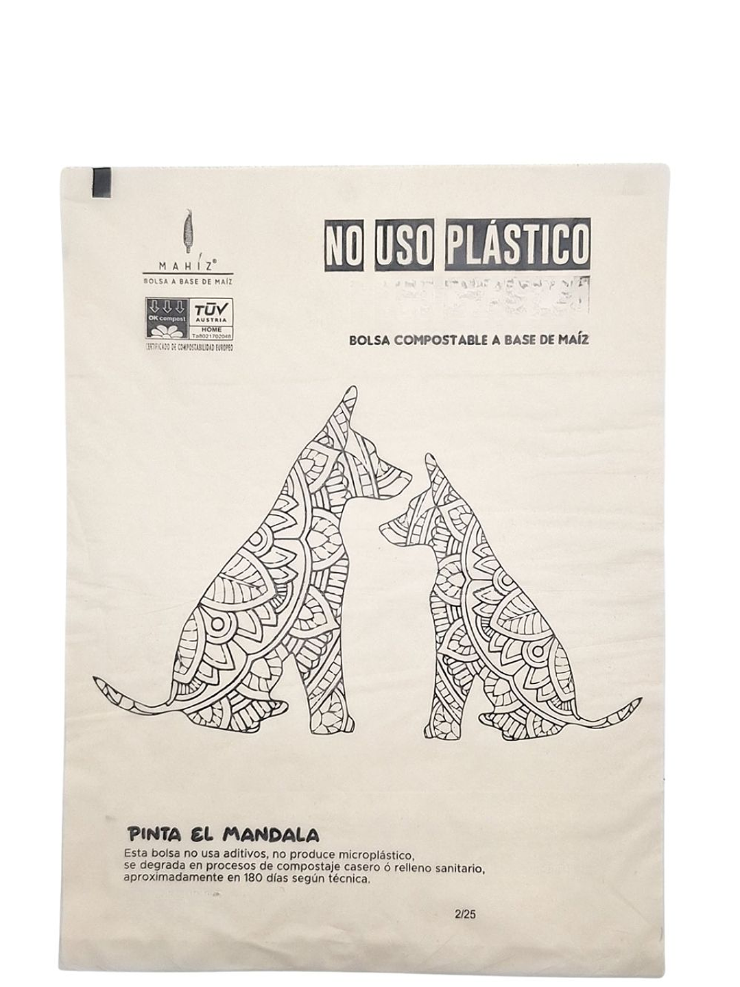 Bolsas Compostables de Maíz Pequeñas x60 (dos diseños por paquete) Recoger Desechos Mascotas -Multiusos | Coloreables, Sin Microplásticos y 100% Biodegradables | 20cm*25Ccm 4