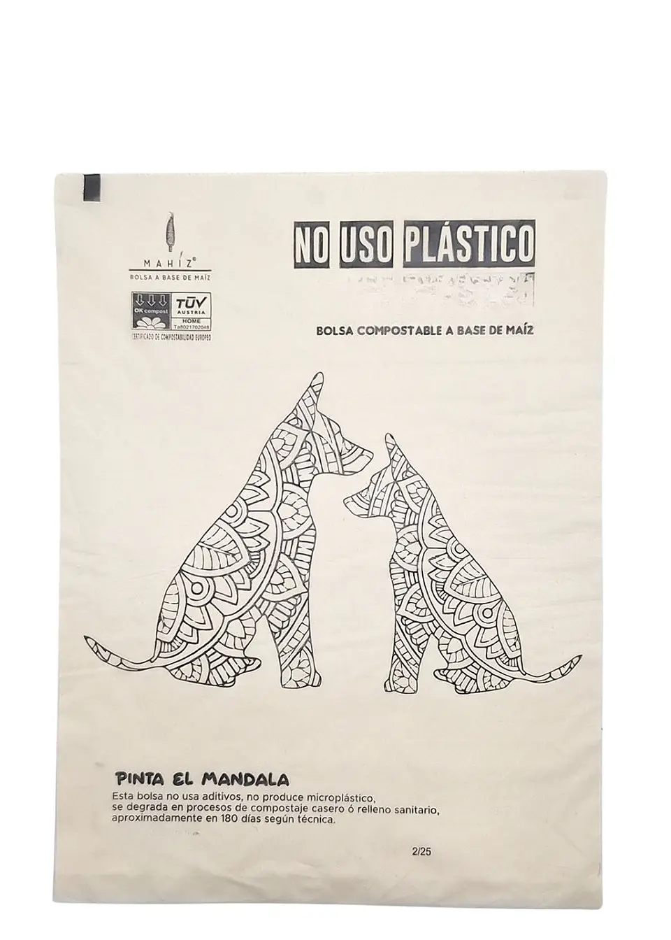 Bolsas Compostables de Maíz Pequeñas x60 (dos diseños por paquete) Recoger Desechos Mascotas -Multiusos | Coloreables, Sin Microplásticos y 100% Biodegradables | 20cm*25Ccm 4