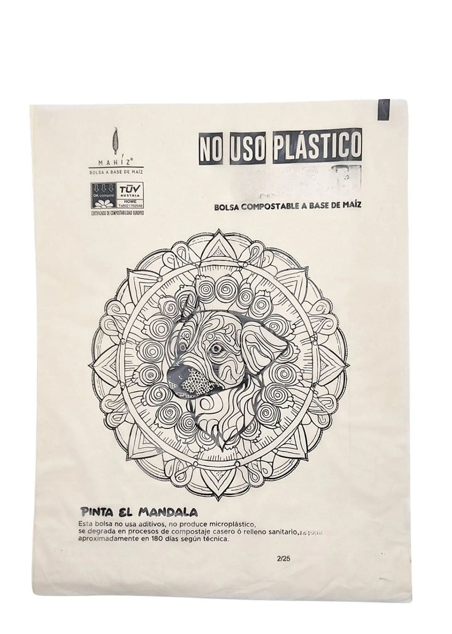 Bolsas Compostables de Maíz Pequeñas x60 (dos diseños por paquete) Recoger Desechos Mascotas -Multiusos | Coloreables, Sin Microplásticos y 100% Biodegradables | 20cm*25Ccm 5