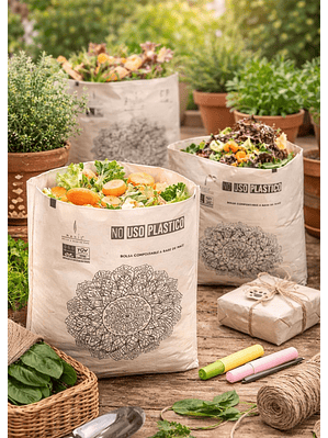 Bolsas Compostables de Maíz Pequeñas x60 (dos diseños por paquete) Recoger Desechos Mascotas -Multiusos | Coloreables, Sin Microplásticos y 100% Biodegradables | 20cm*25Ccm