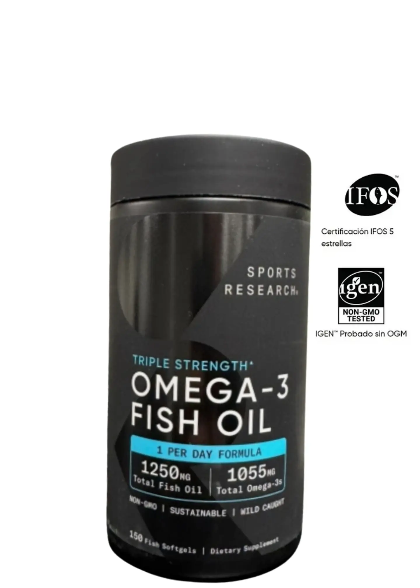 Sport Research  | Omega 3 1055 mg  150 capsulas EPA + DHA de alta potencia | Apoyo al corazón, articulaciones y memoria | Colombia 1