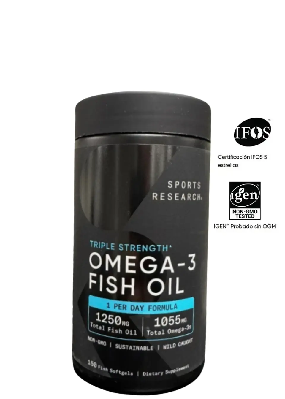 Sport Research  | Omega 3 1055 mg  150 capsulas EPA + DHA de alta potencia | Apoyo al corazón, articulaciones y memoria | Colombia 1