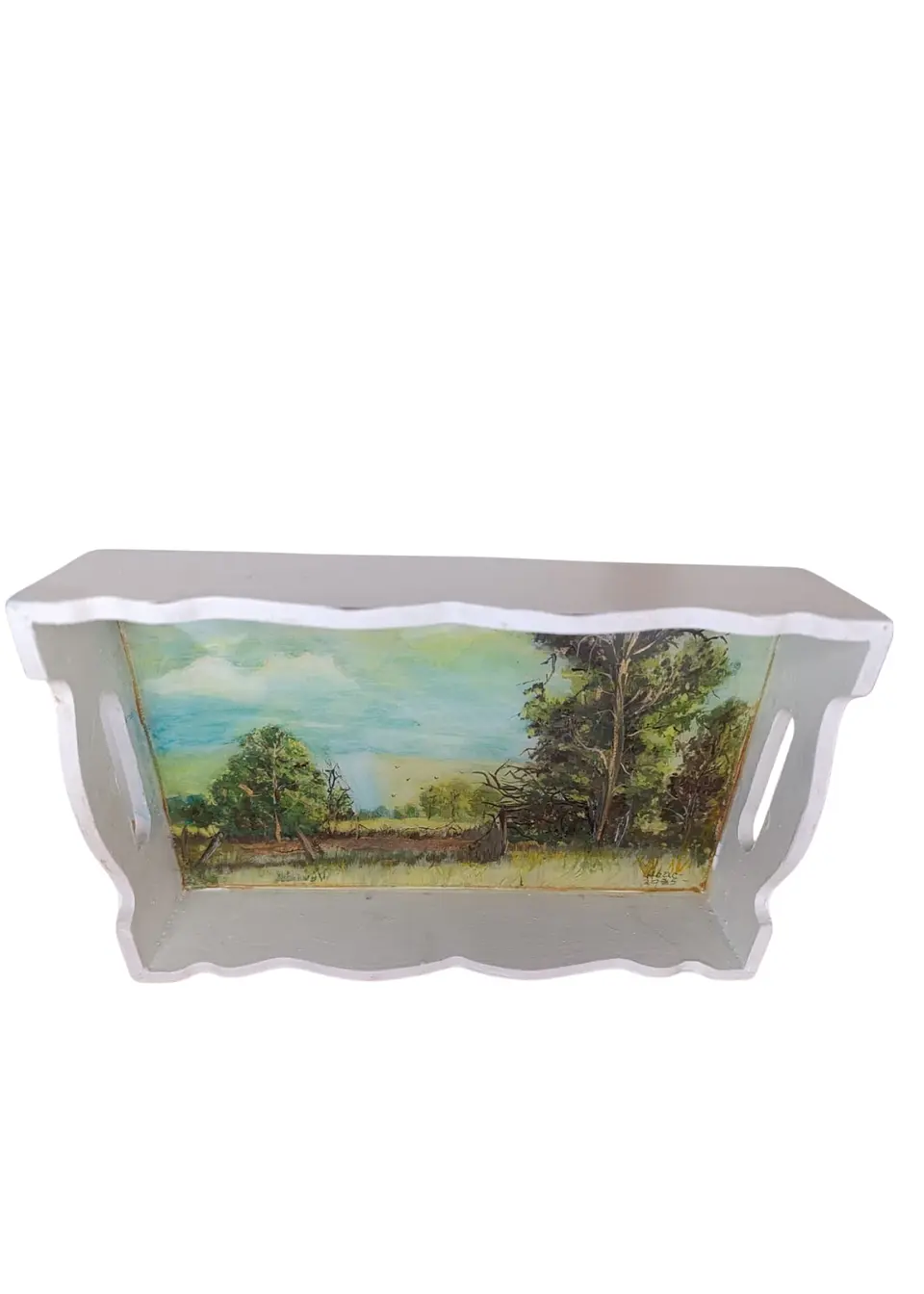 Bandeja Artesanal  ARBOLES de Madera Pintada a Mano con Resina Brillante |  Diseños Únicos y Personalizados | Durabilidad y Reutilización Consciente 3