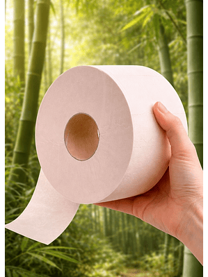 Rollo Papel Higiénico de Bambú 60 m | Ecológico, Alto Rendimiento, Más Absorbente, Biodegradable y Libre de Químicos
