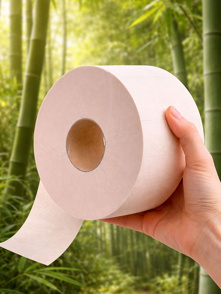 Rollo Papel Higiénico de Bambú 60 m | Ecológico, Alto Rendimiento, Más Absorbente, Biodegradable y Libre de Químicos 2