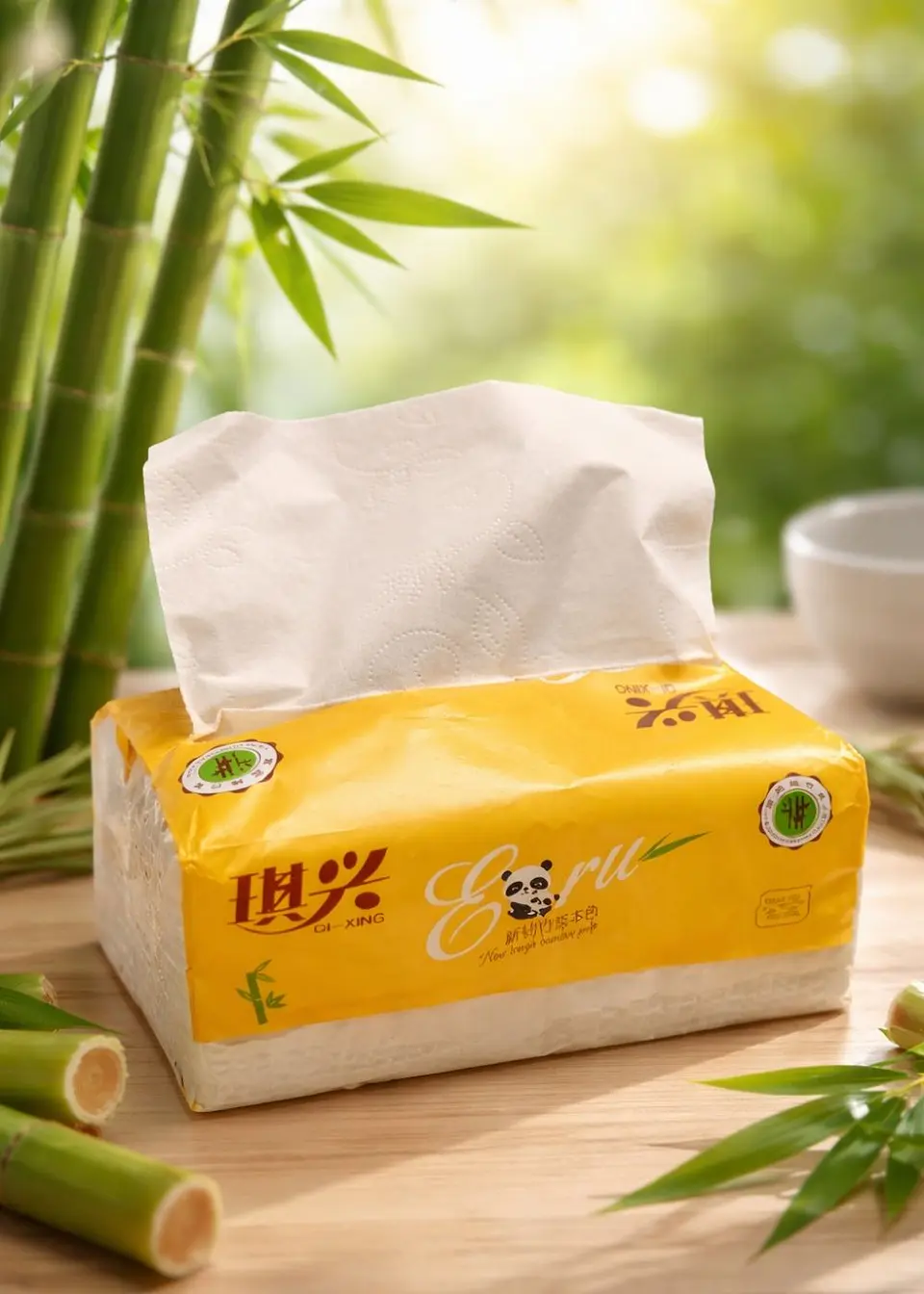 Servilletas de Bambú Triple Hoja x 450 Unidades | Biodegradables, Ultra Absorbentes y Libres de Químicos 2