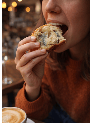 Mogollas Artesanales de Queso Azul | Masa Madre Natural | Hechas Bajo Pedido  | Sin Conservantes | Pan Natural Fermentación Lenta | Mini | Minimo 12 unidades por pedido