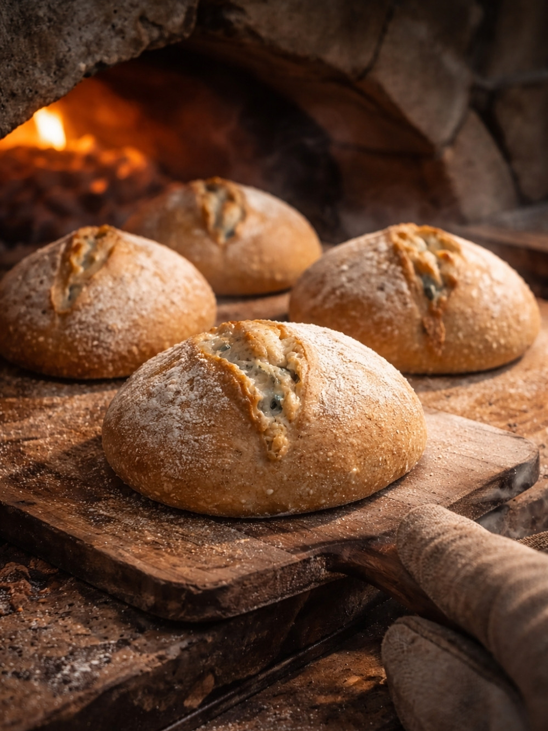 Mogollas Artesanales de Queso Azul | Masa Madre Natural | Hechas Bajo Pedido  | Sin Conservantes | Pan Natural Fermentación Lenta | Mini | Minimo 12 unidades por pedido 3