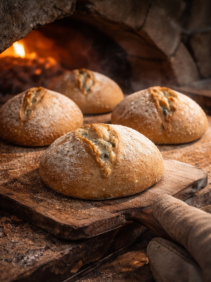 Mogollas Artesanales de Queso Azul | Masa Madre Natural | Hechas Bajo Pedido  | Sin Conservantes | Pan Natural Fermentación Lenta | Mini | Minimo 12 unidades por pedido 3