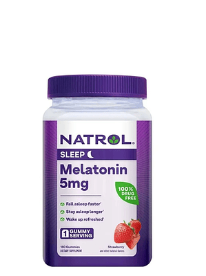 Melatonina Natrol Sleep 5 mg en Gomitas – 180 gomitas | Sueño profundo, natural y reparador | Colombia