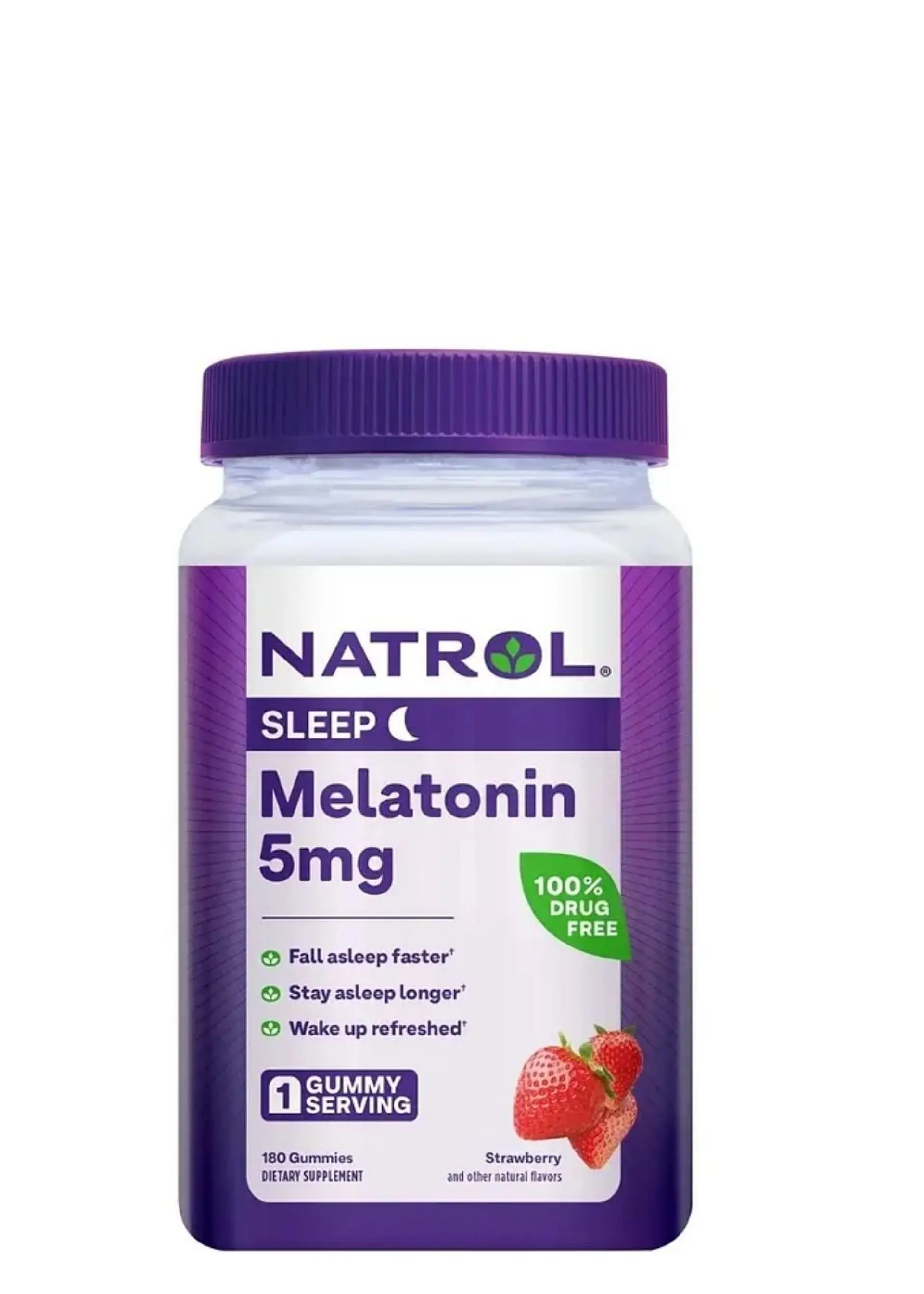 Melatonina Natrol Sleep 5 mg en Gomitas x 180 | Sueño Profundo y Reparador | Sabor Fresa | Colombia 3