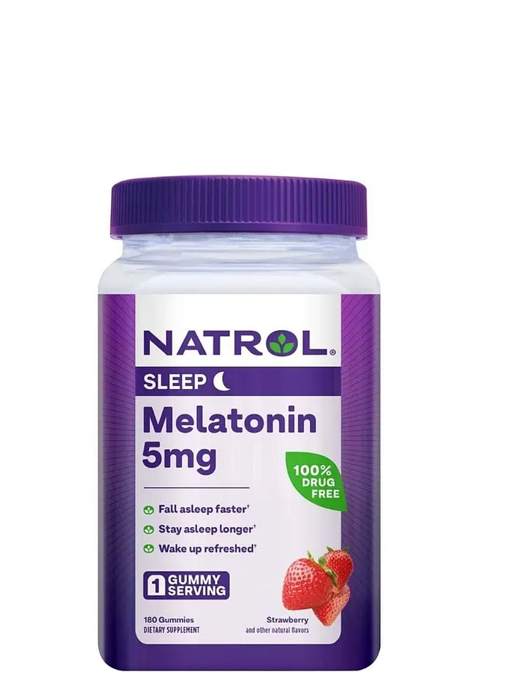 Melatonina Natrol Sleep 5 mg en Gomitas – 180 gomitas | Sueño profundo, natural y reparador | Colombia 1