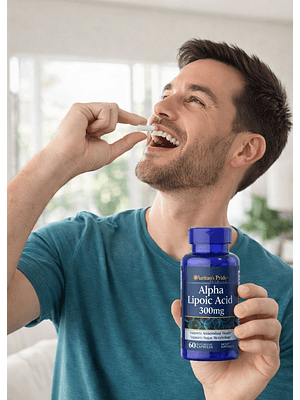 Alpha Lipoic Acid 300 mg Puritan’s Pride® | Antioxidante Celular y Soporte Metabólico | 60 Cápsulas | Colombia
