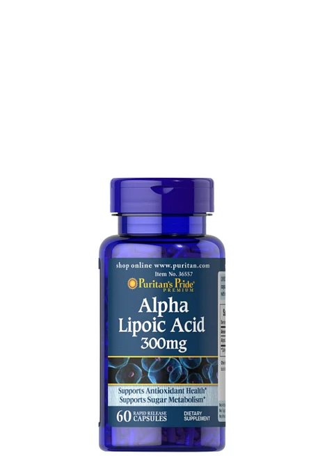 Alpha Lipoic Acid 300 mg Puritan’s Pride® | Antioxidante Celular y Soporte Metabólico | 60 Cápsulas | Colombia