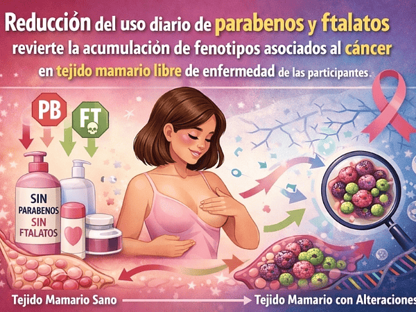 Reducción del uso diario de parabenos y ftalatos revierte la acumulación de fenotipos asociados al cáncer en tejido mamario libre de enfermedad de las participantes del estudio