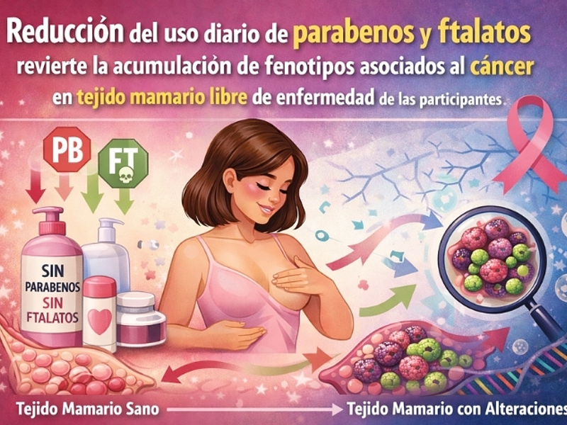 Reducción del uso diario de parabenos y ftalatos revierte la acumulación de fenotipos asociados al cáncer en tejido mamario libre de enfermedad de las participantes del estudio