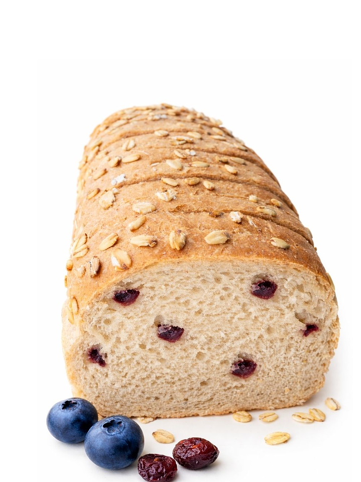 Pan Masa Madre de Avena y Arándanos Tajado 520 g | Fermentación Natural | Sin Conservantes Artificiales | Artesanal | Sin Azúcar, Sin Lácteos | Hecho Bajo Pedido 1