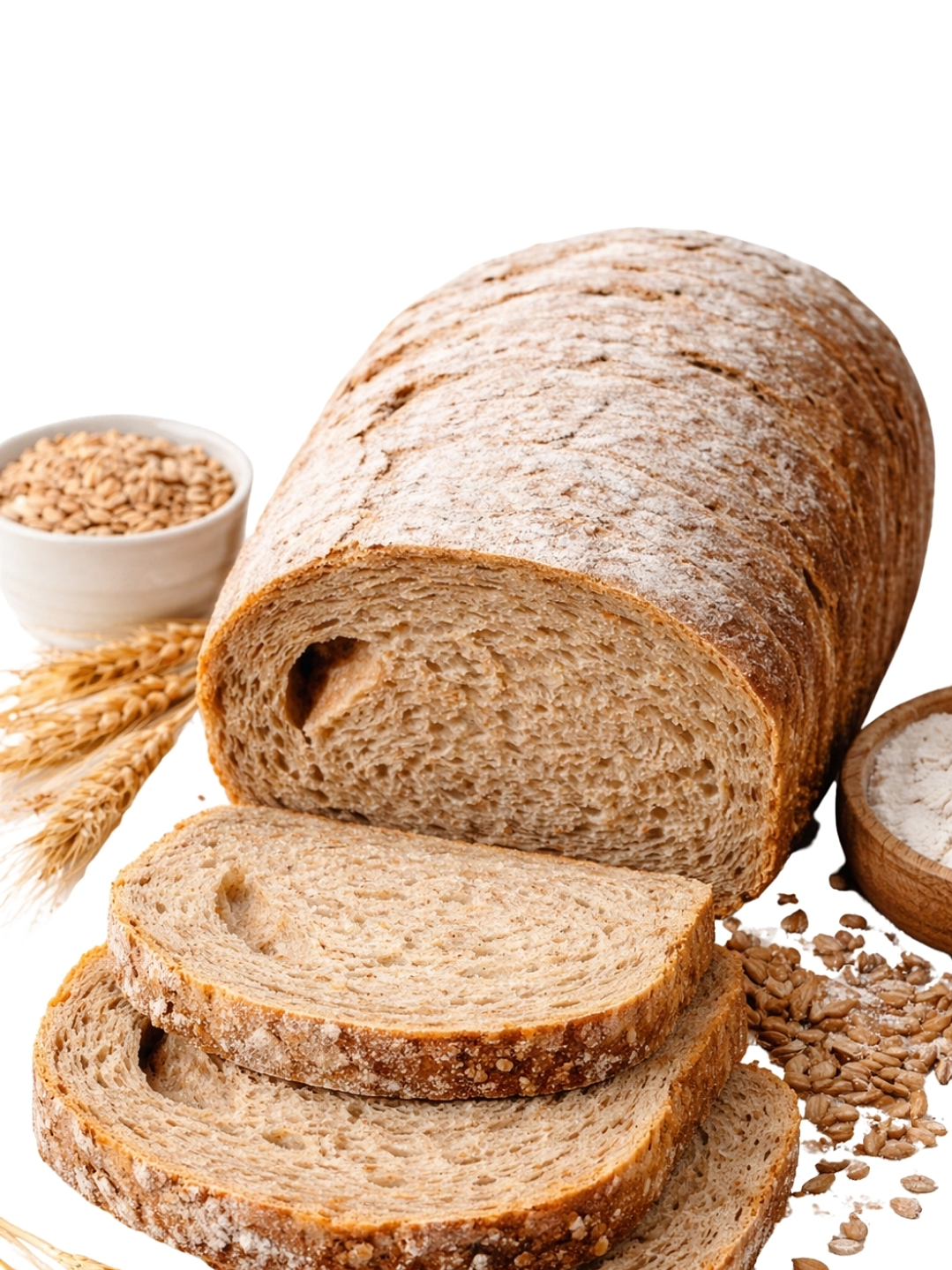 Pan Tajado de Centeno e Integral 570 g | Artesanal | Sin Azúcar | Fuente de Fibra | Hecho Bajo Pedido 1