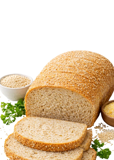 Pan Tajado de Quinua 640 g | Sin Azúcar | Vegano | Fuente de Fibra | Hecho Artesanalmente
