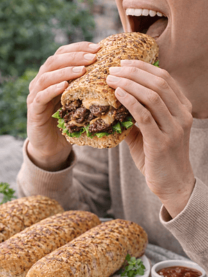 4 Panes Sánduches con Queso Parmesano y Orégano 400 g | Fuente de Fibra | Sin Azúcar | Veganos | Artesanales