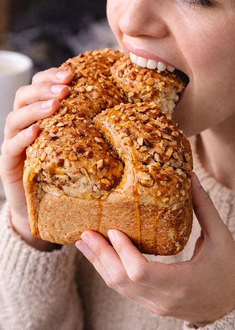 Pan Integral de Miel Maple y Almendras 400 g | Sin Azúcar | Vegano | Fuente Natural de Fibra