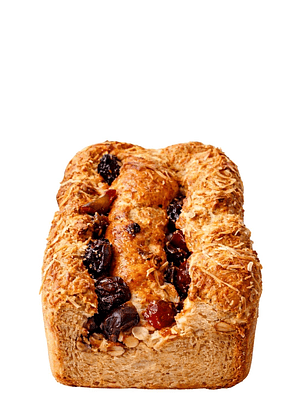 Pan Integral Relleno de Ciruela, Brevas, Cerezas y Coco 500 g | Sin Azúcar Añadida | Sin Lácteos | Artesanal | Frutas no cristalizadas