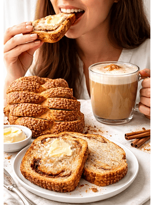 Tostadas Dulces y Caneludas Integrales (9 unidades) | Fuente Natural de Fibra | Sin Huevo ni Lácteos