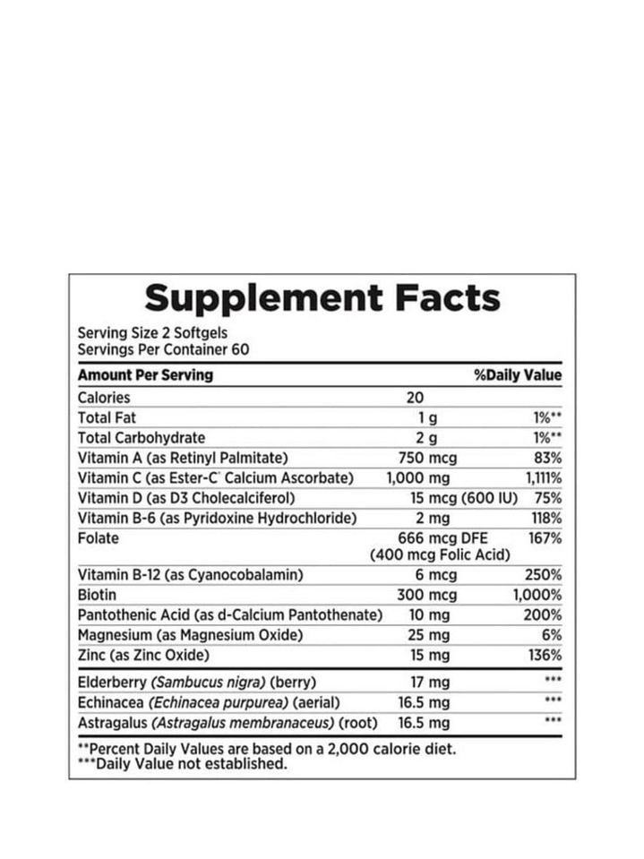 Nature’s Bounty Immune 24 Horas 1000 mg Ester-C® | Soporte Inmunológico Prolongado 24 h | Vitamina C + Zinc + Vitaminas A y D | 120 Cápsulas | Sin Gluten | Sin Colorantes Artificiales | Colombia 3