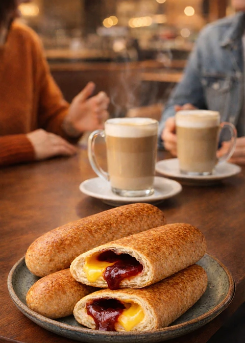 Cuatro Palos de Guayaba y Queso Vegano de Soya 14 cm | Sin Azúcar | Sin Lactosa | Alto en Proteína | Apto para Veganos