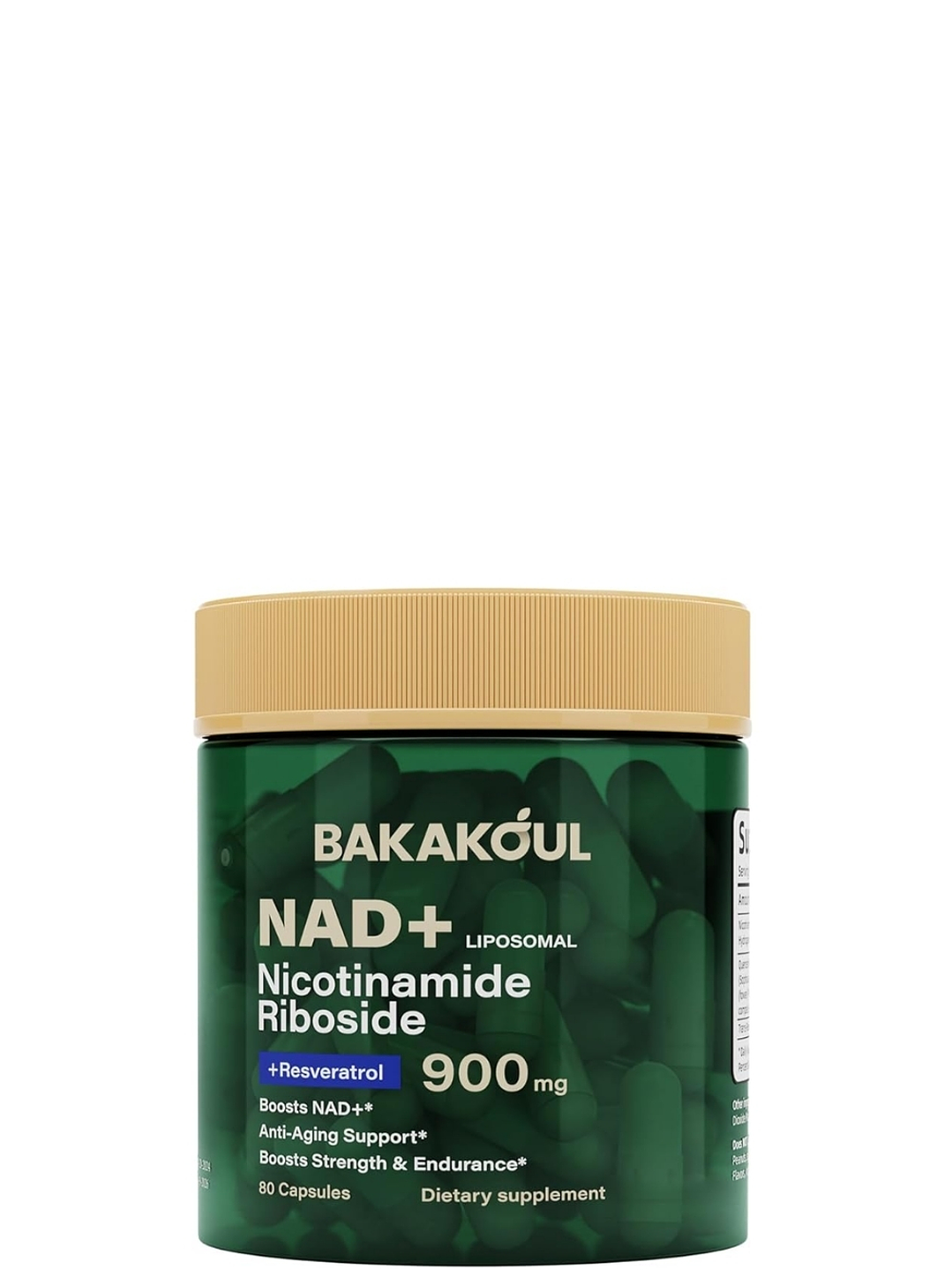 Suplemento NAD+ 900 mg con Resveratrol y Quercetina | Ribósido de Nicotinamida Liposomal | Energía Celular y Anti-Edad | 80 Cápsulas | Sin Gluten ni OMG | Colombia 1