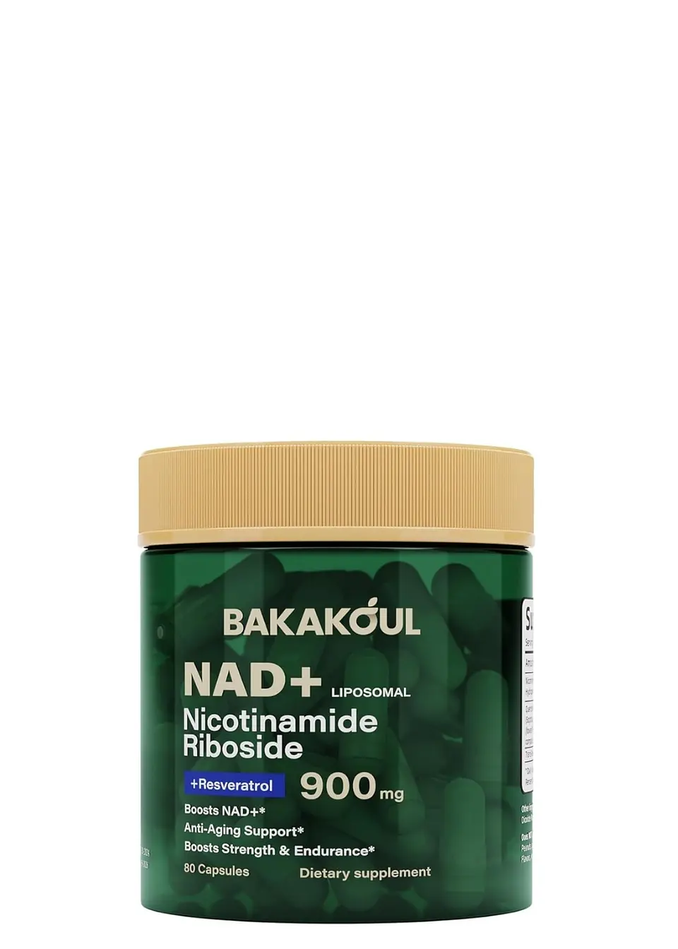 Suplemento NAD+ 900 mg con Resveratrol y Quercetina | Ribósido de Nicotinamida Liposomal | Energía Celular y Anti-Edad | 80 Cápsulas | Sin Gluten ni OMG | Colombia 1