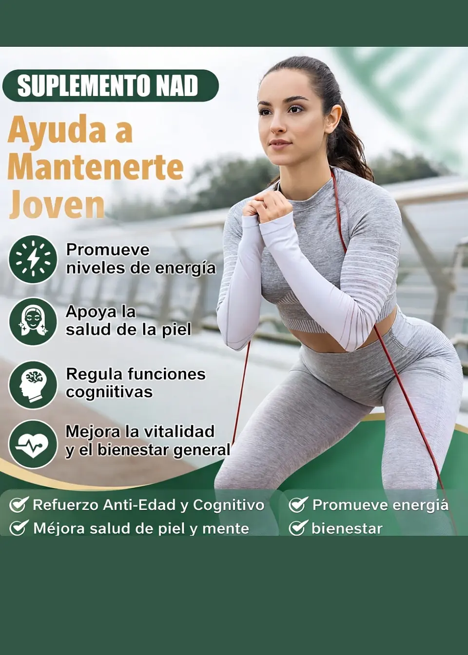 Suplemento NAD+ 900 mg con Resveratrol y Quercetina | Ribósido de Nicotinamida Liposomal | Energía Celular y Anti-Edad | 80 Cápsulas | Sin Gluten ni OMG | Colombia 2