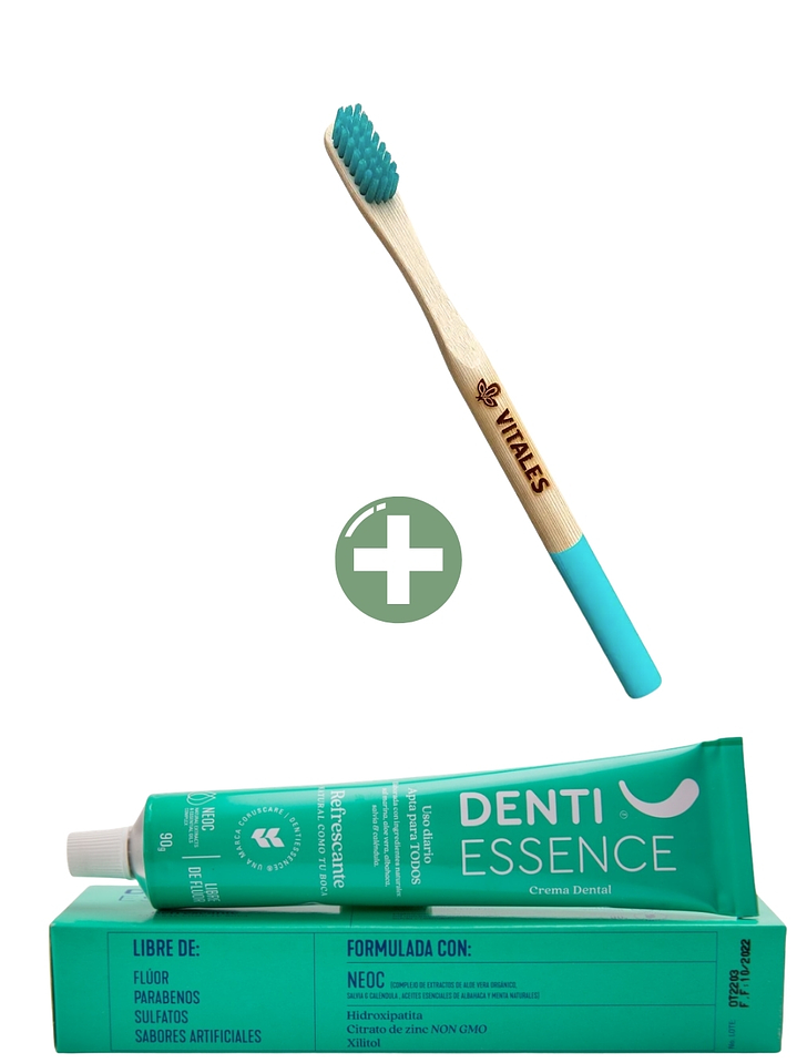 🪥 Combo Cuidado Oral Natural – Crema Dental sin Flúor + Cepillo de Bambú | Ahorra Más con Higiene Consciente 1