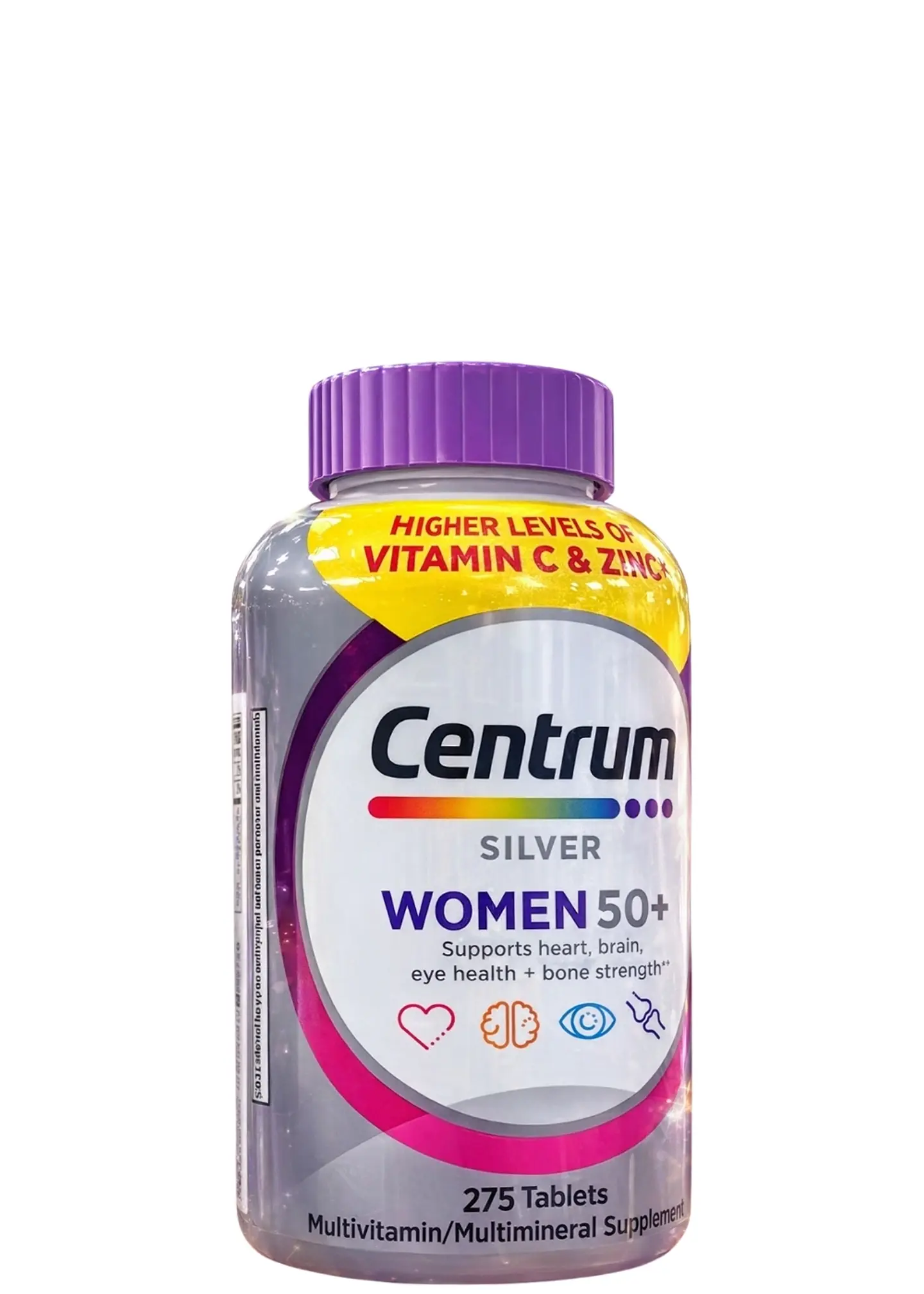 Centrum Silver Women 50 Plus x275 Tabletas | Multivitamínico para Mujeres +50 | Huesos Fuertes, Memoria Activa y Bienestar Diario | Colombia 1