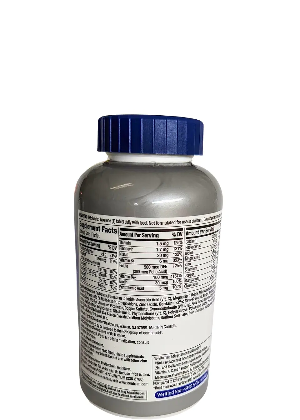 Centrum Silver Men 50 Plus x275 Tabletas | Multivitamínico para Hombres +50 | Energía, Músculos Fuertes y Salud Mental Diaria | Colombia 2